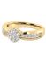 Bicolor ring met diamant rozet 060crt