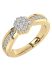 Bicolor ring met diamant rozet 060crt