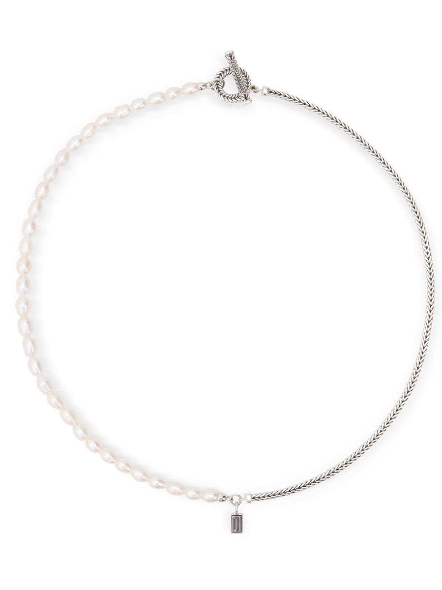 Barbara Pearl Necklace Silver