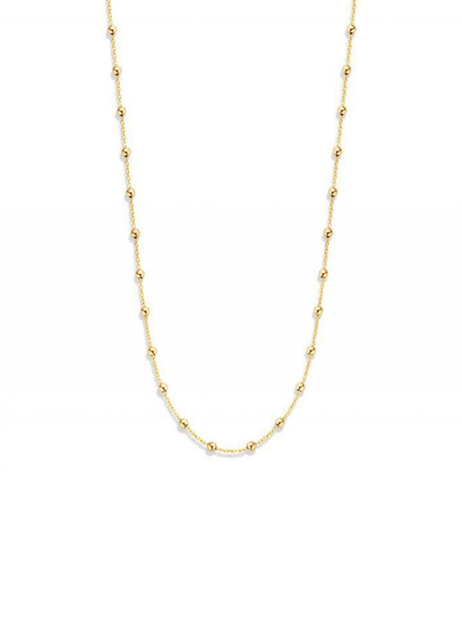 Geelgouden bolletjes collier 45cm