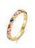 Geelgouden ring met rainbow saffier