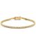 Geelgouden tennisarmband met diamant 104crt.