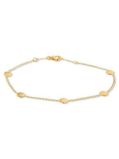 Gouden armband met plaatjes 5mm