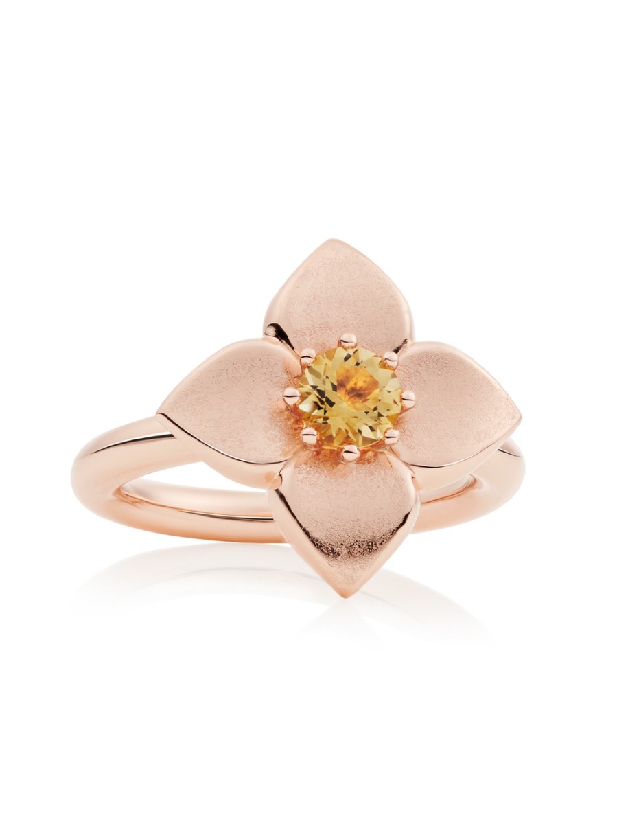 Poppy ring met citrien