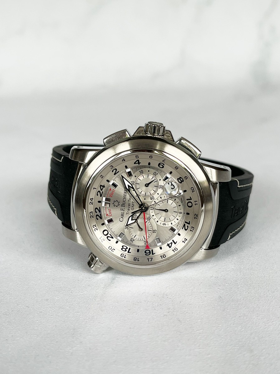 Pre-owned Bucherer Patravi Traveltec 00.10620.08.63.01