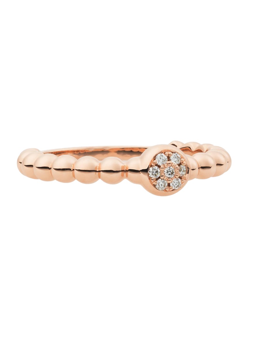 Roségouden Joy ring met diamanten pastille