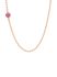 Stardust collier met roze saffier en diamant