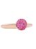 Stardust ring met roze saffier