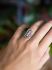 Vintage Ring met Robijn en Diamant