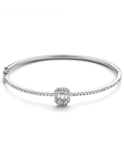 Witgouden armband met diamant 1,18crt.