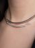 Witgouden choker met briljant