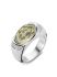 Witgouden ring met groene amethist